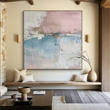 Quiet Balance-Blue & Pink Abstract Field-AURA131