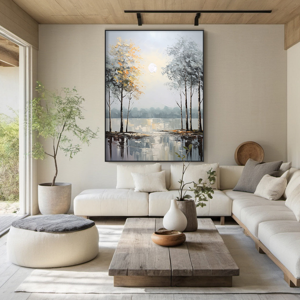 Misty Grove-Blue & Gray 3D Textured-AURA067