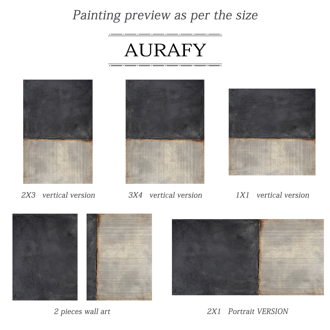 General Abstract Black Beige Wall Art Living Room Home Decor AURA364