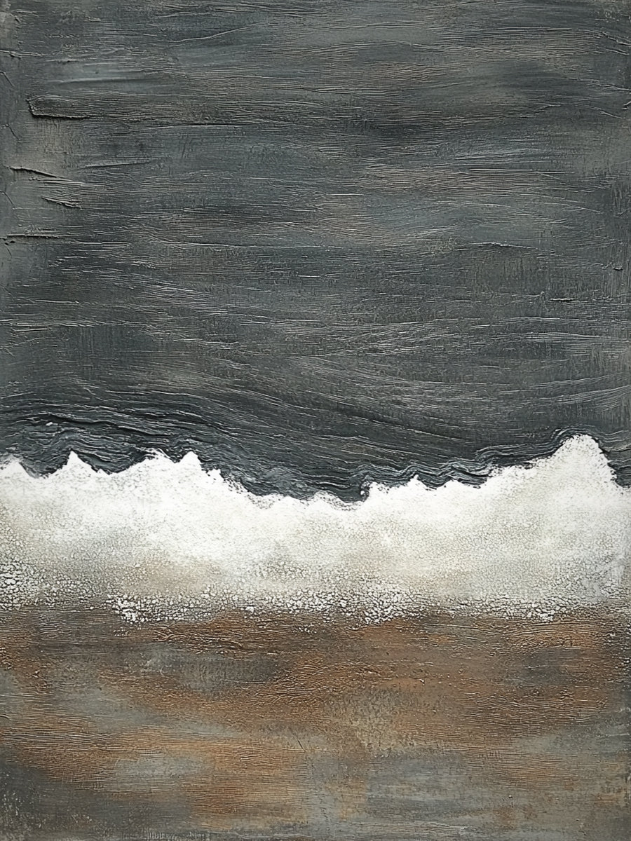 General Abstract Black Brown Wall Art for Living Room Decor AURA279