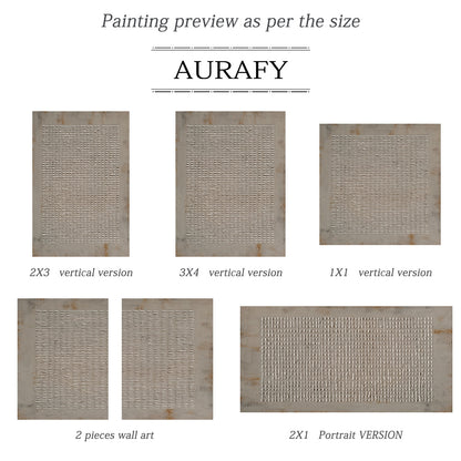 Abstract Gray Textural High-Relief Plaster Art with Irregular Grid Rust Accents Tactile Surface Minimalist Industrial AURA629