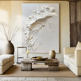 Silent Surge-White Waves & Sky 3D Touch Art-AURA120