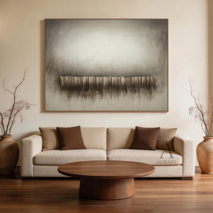 Wabi Sabi Gray Beige Minimalist Home Decor Accent Piece AURA269