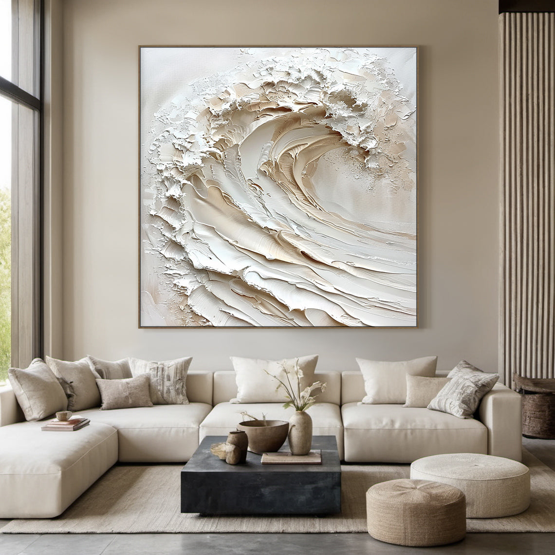 Ivory Surge-Beige Spatial Field-AURA089