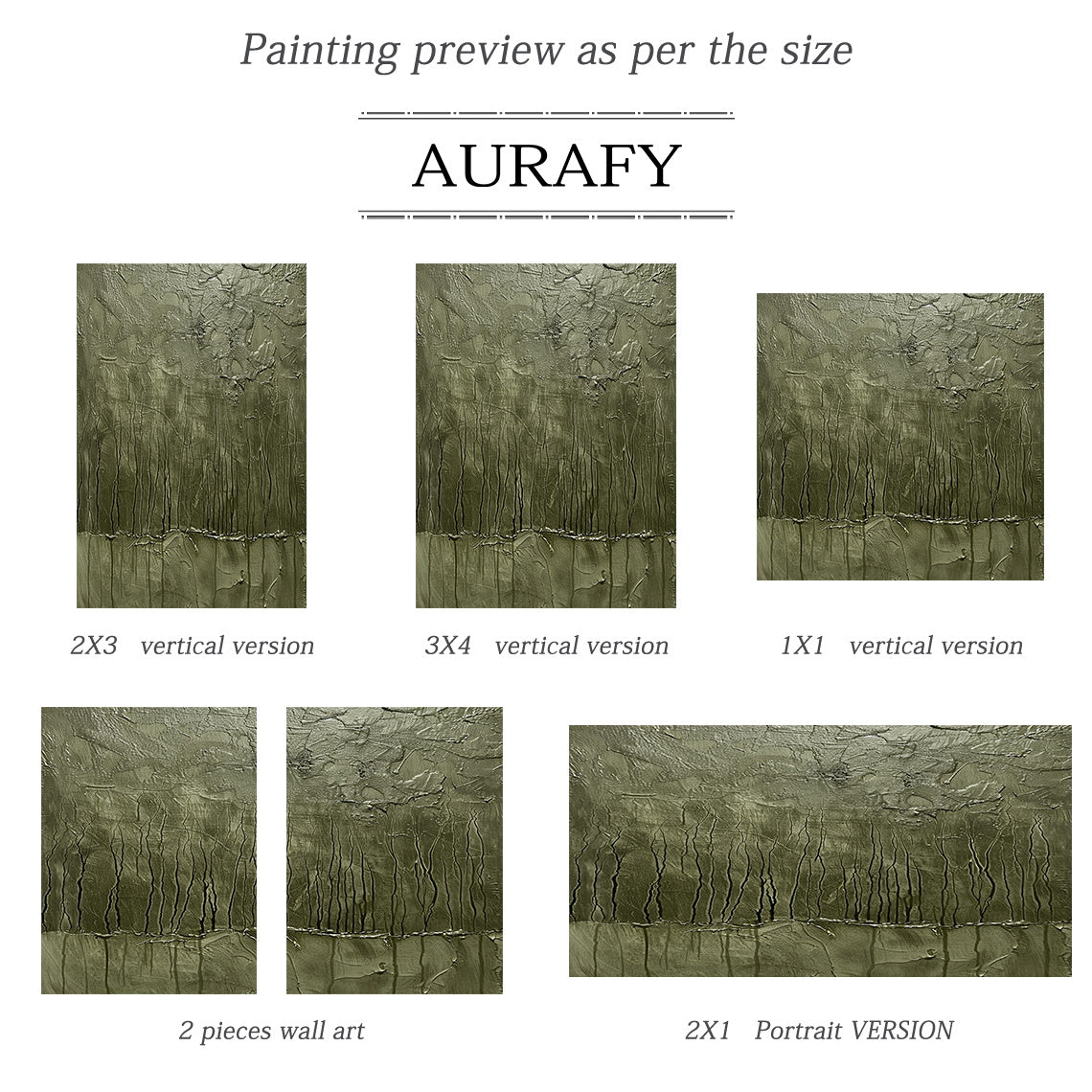 Green Abstract Art Thick Impasto Tactile Surface Vertical Drip Lines Sculpted Wall Art AURA461