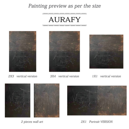 General Abstract Brown Art Thick Impasto Tactile Surface Scratched Industrial Retro Texture AURA477