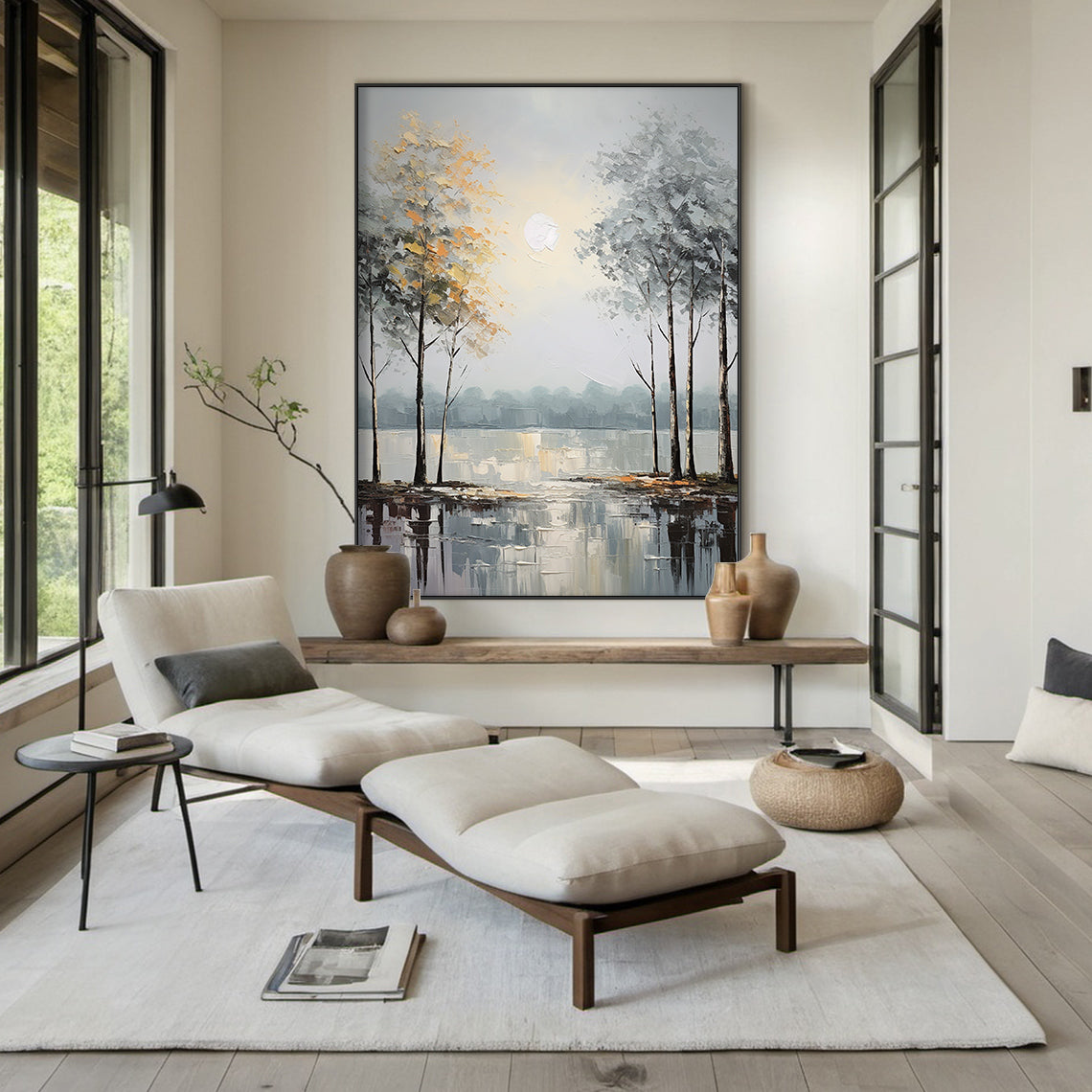 Misty Grove-Blue & Gray 3D Textured-AURA067