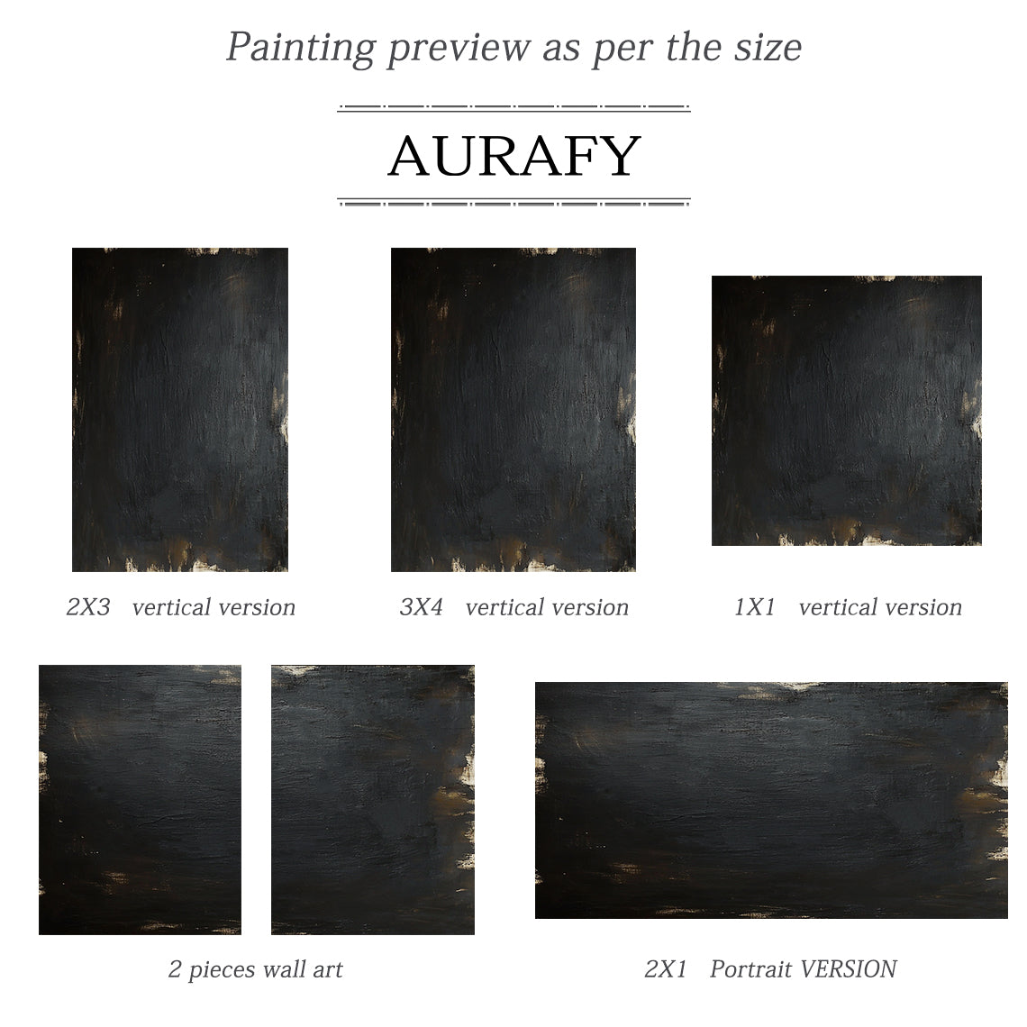 Modern Black Abstract Wall Art for Living Room Home Decor AURA357