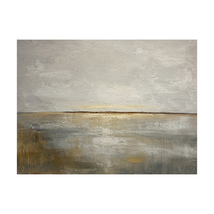 Abstract Beige Gray Art with Knife Strokes Tactile Surface Japandi Minimalist Canvas Wall Decor AURA625