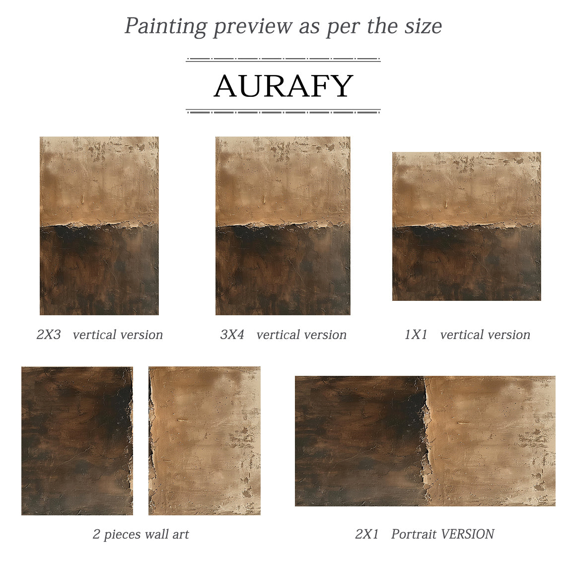 Wabi Sabi Brown Plaster Textured Abstract Art with Cracked Peeling Edges Tactile Surface AURA555