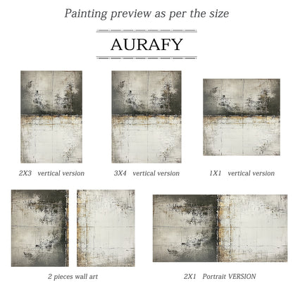 Wabi Sabi Abstract Wall Art Gray Black Layered Weathered Peeling Tactile Surface AURA588