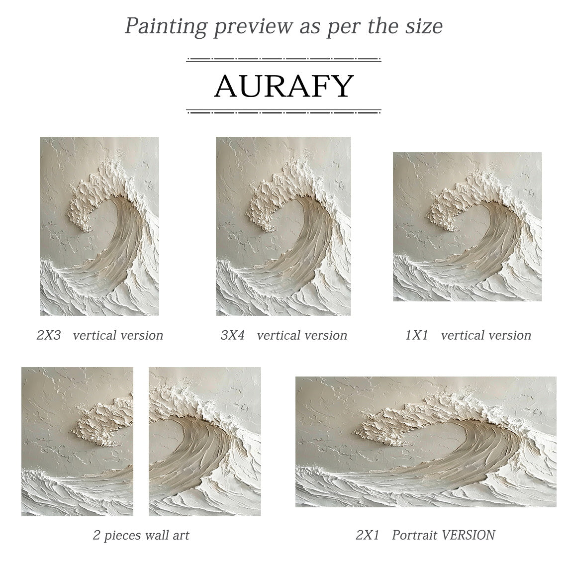 White Sculptural Wave Wall Art - AURA689