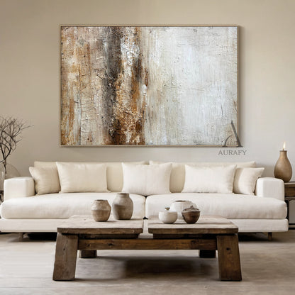 Wabi Sabi Style Beige Brown Living Room Decor Piece AURA249