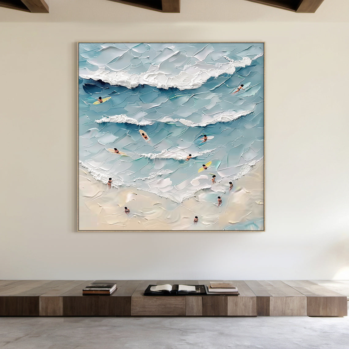 Azure Leisure-Blue & Beige Spatial Field-AURA086