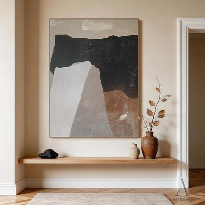 Brown General Abstract Wall Decor Art for Home Living Space AURA378