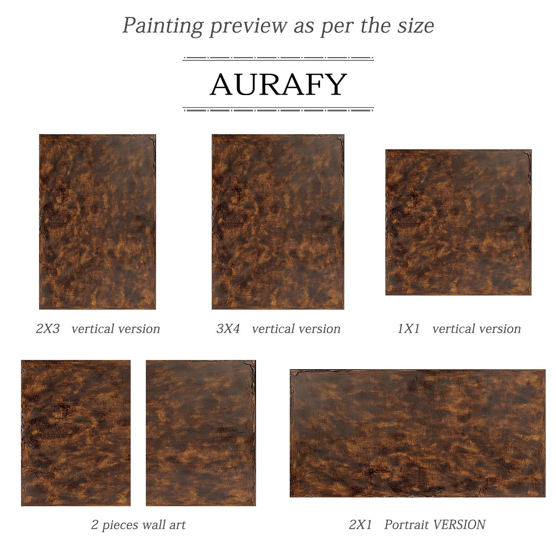 Burnished Earth, Brown Weathered Texture Abstract Painting AURA870