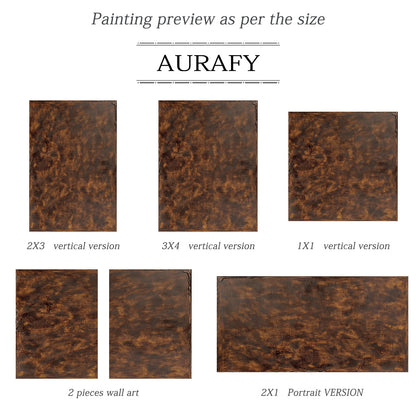 Burnished Earth, Brown Weathered Texture Abstract Painting AURA870