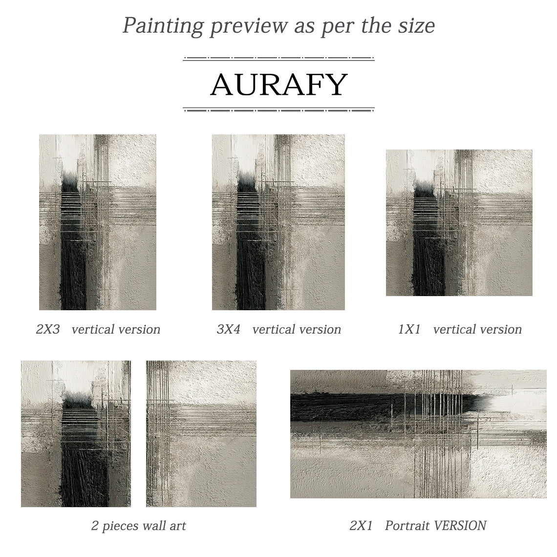 Abstract Gray Textured Art Tactile Surface Striated Lines Industrial Plaster Abstract Wall Decor AURA595
