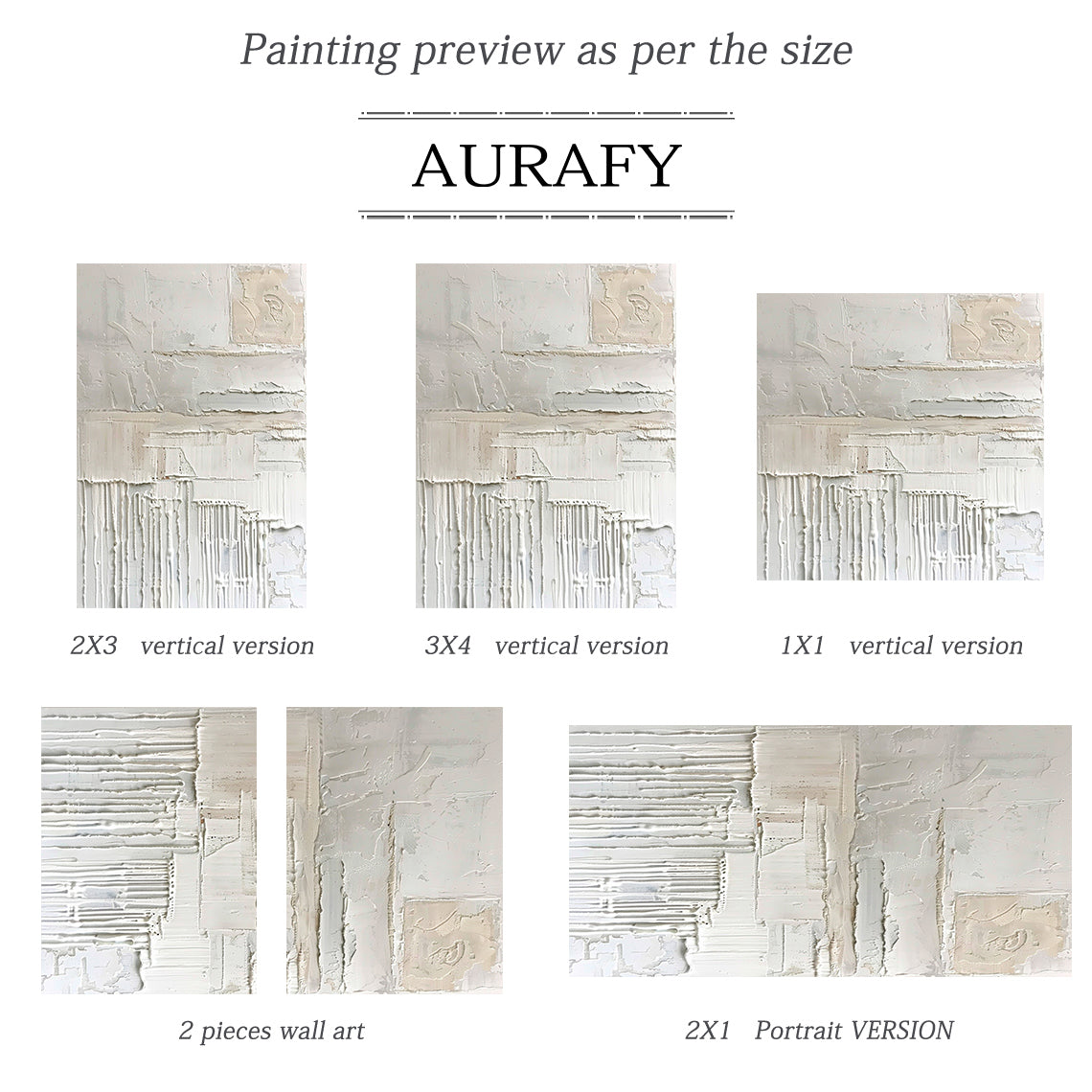 3D Textured Beige Painting Impasto Knife Strokes High-Relief Tactile Modern Organic Wall Art AURA527