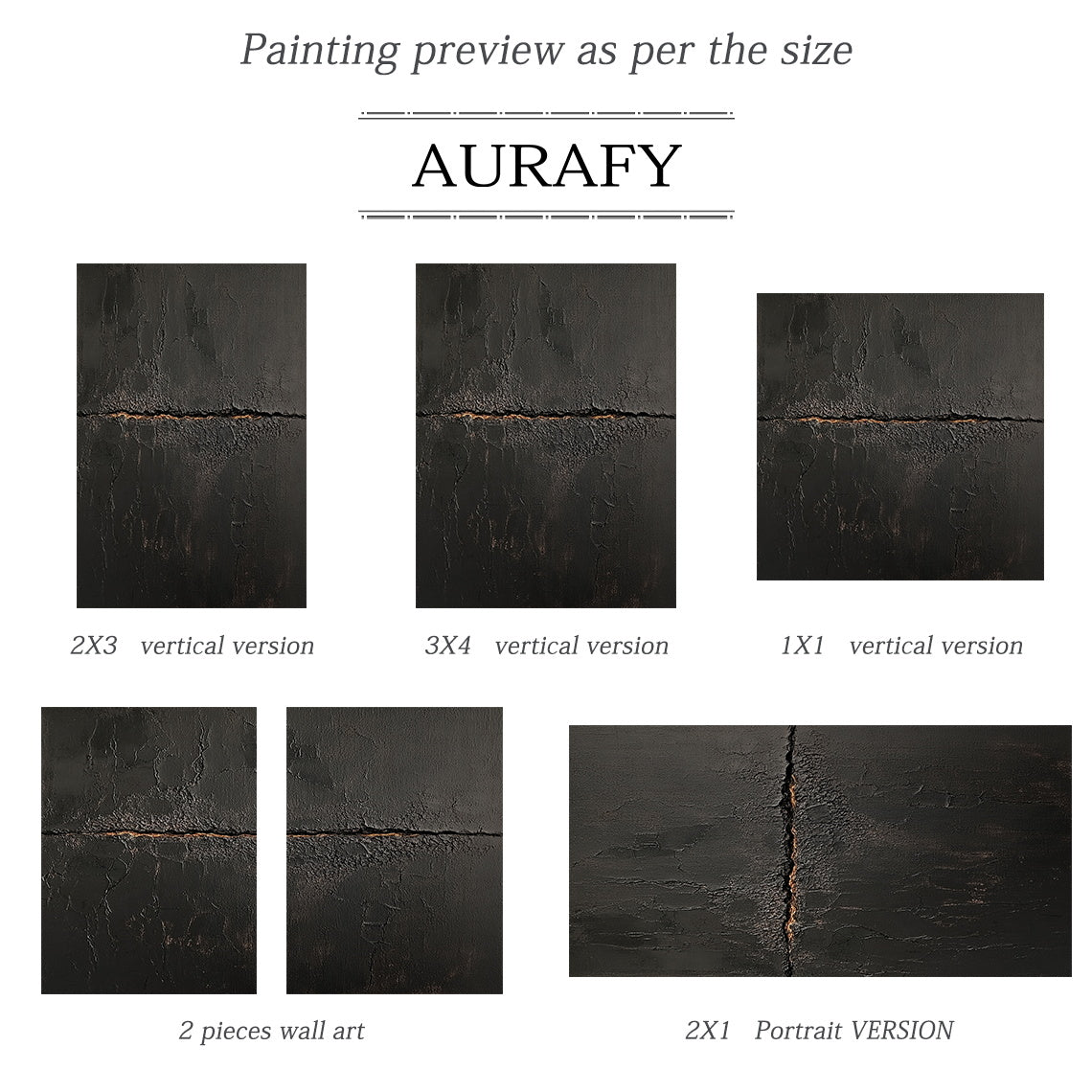 Black Abstract Textured Plaster Wabi-Sabi Gold Accent Sculpted Canvas Minimalist Luxe Tactile Wall Art AURA723