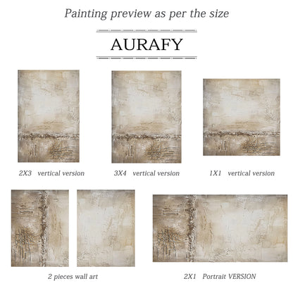Beige Abstract Art Wabi-Sabi Crackle Texture Tactile Plaster-like Modern Organic Wall Decor AURA481