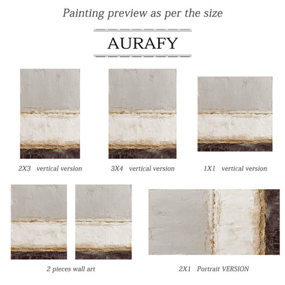 General Abstract Beige Gray Impasto Texture Tactile Surface Modern Organic Wall Art Decor AURA599