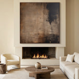 Wabi-Sabi Patina Wall Art-Weathered Copper & Tobacco Umber-AURA017