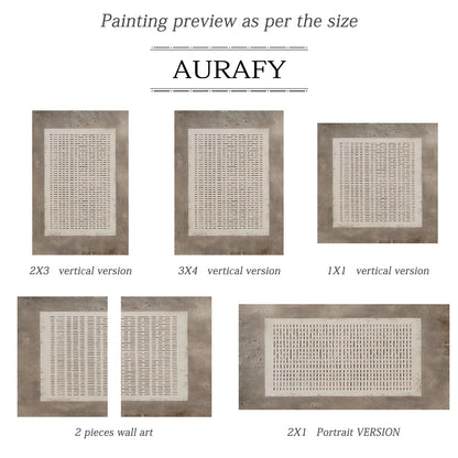 Abstract Gray Plaster Textured Modern Art Minimalist Tactile Hand-drawn Edge Repeating Lines AURA630