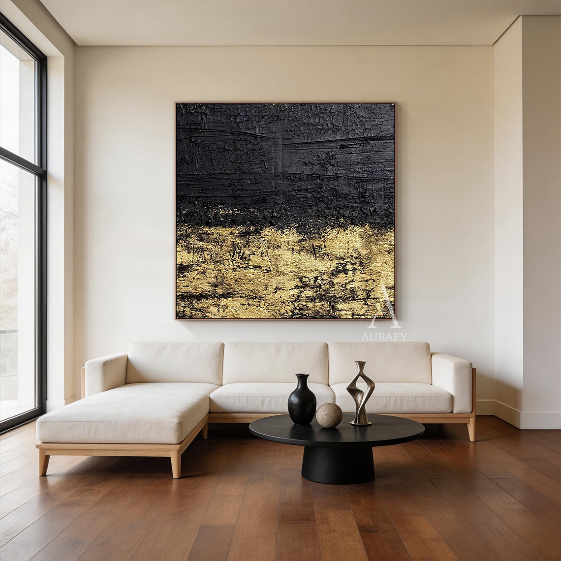 Black General Abstract Wall Art for Modern Home Office Decor AURA259