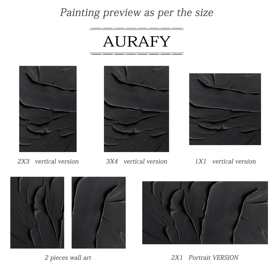 Black Minimalist Textured Wall Art Knife Stroke Sculpted Wabi Sabi Modern Abstract Tactile Plaster Decor AURA537