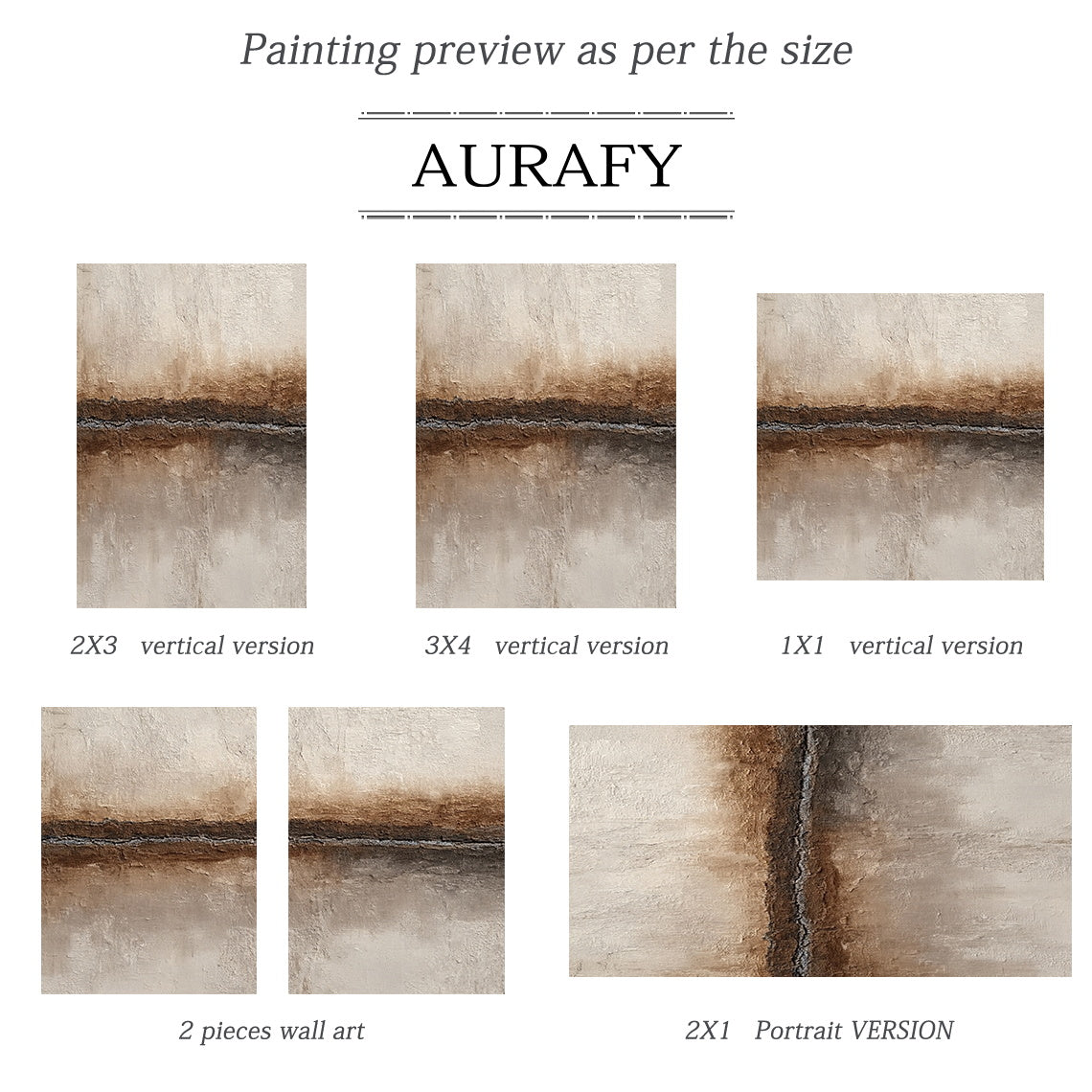 Wabi Sabi Abstract Wall Art Plaster Textured Beige Brown Tactile Cracked Decor AURA581