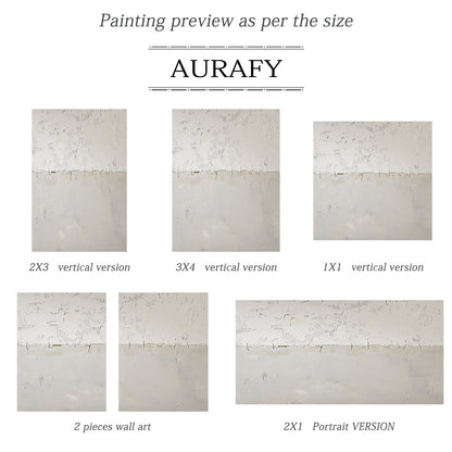 Neutral Beige Wabi-Sabi Textured Abstract Wall Art - AURA812