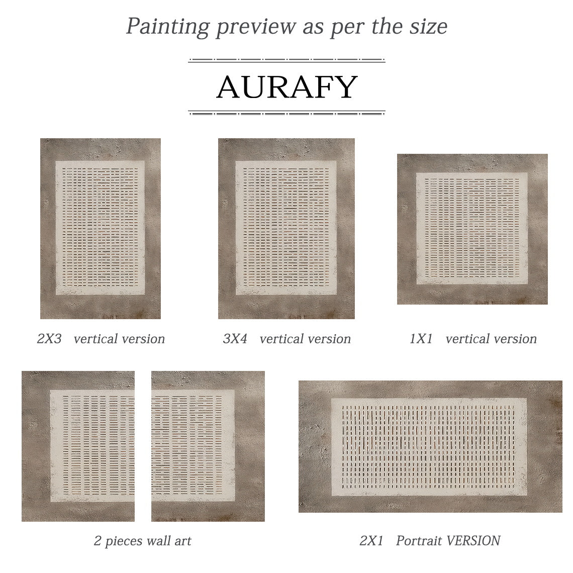 Abstract Gray Plaster Textured Modern Art Minimalist Tactile Hand-drawn Edge Repeating Lines AURA630