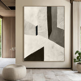 Silent Geometry-Black & Beige Spatial Field-AURA107