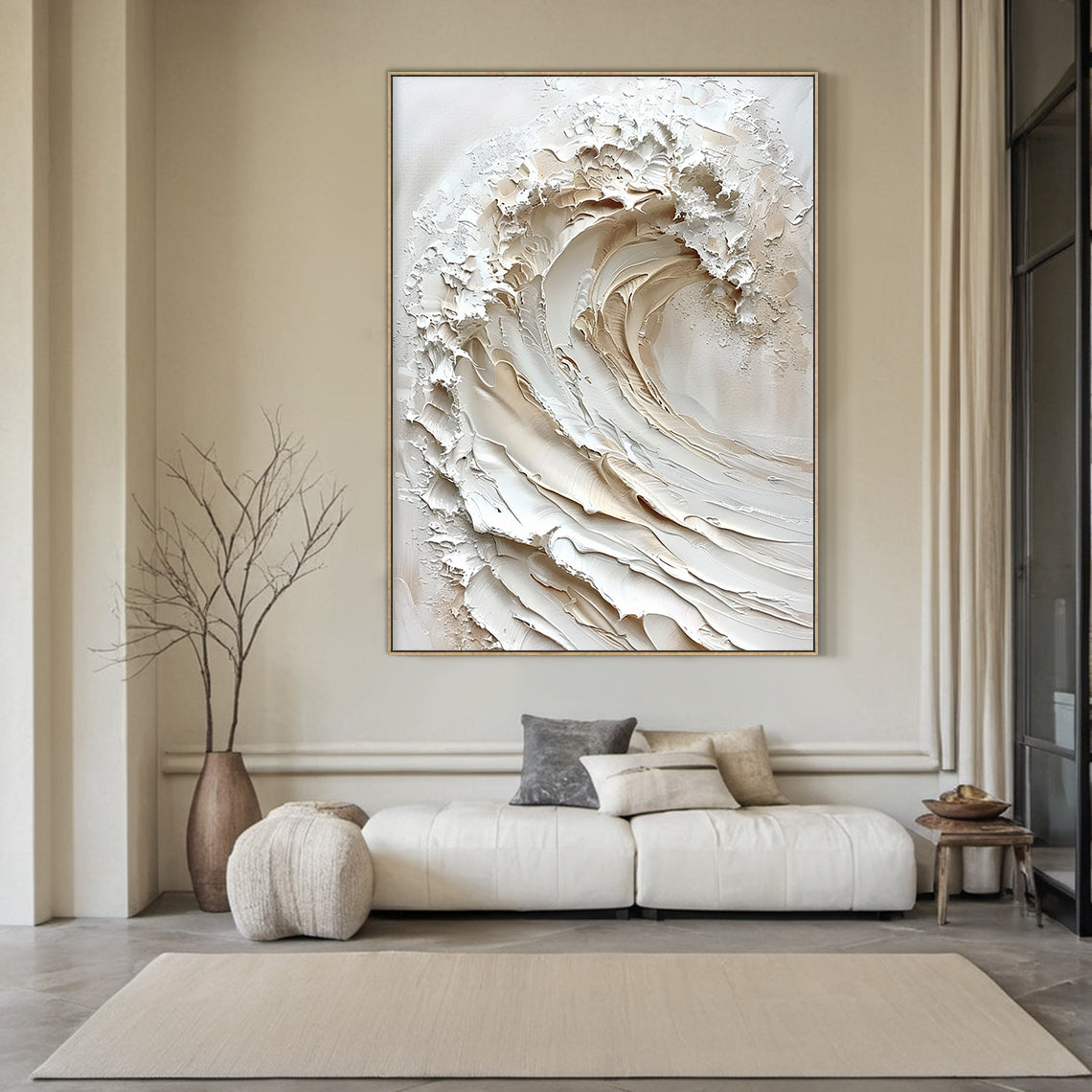 Ivory Surge-Beige Spatial Field-AURA089