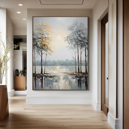 Misty Grove-Blue & Gray 3D Textured-AURA067