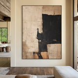 Shadow Balance-Black & Brown Abstract Wall Art-Spatial Field-AURA084