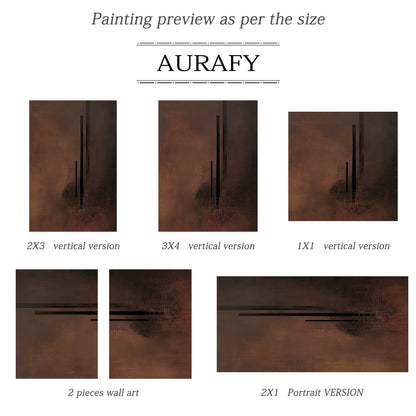 Brown General Abstract Wall Art Decor for Home Living Room AURA380