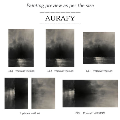 Black General Abstract Wall Art for Modern Living Room Decor AURA297