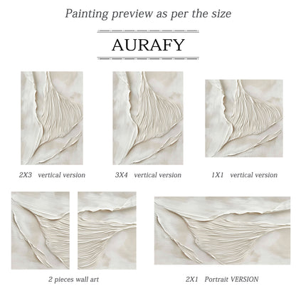 Modern Beige 3D Textured Painting Living Room Wall Decor Art AURA293