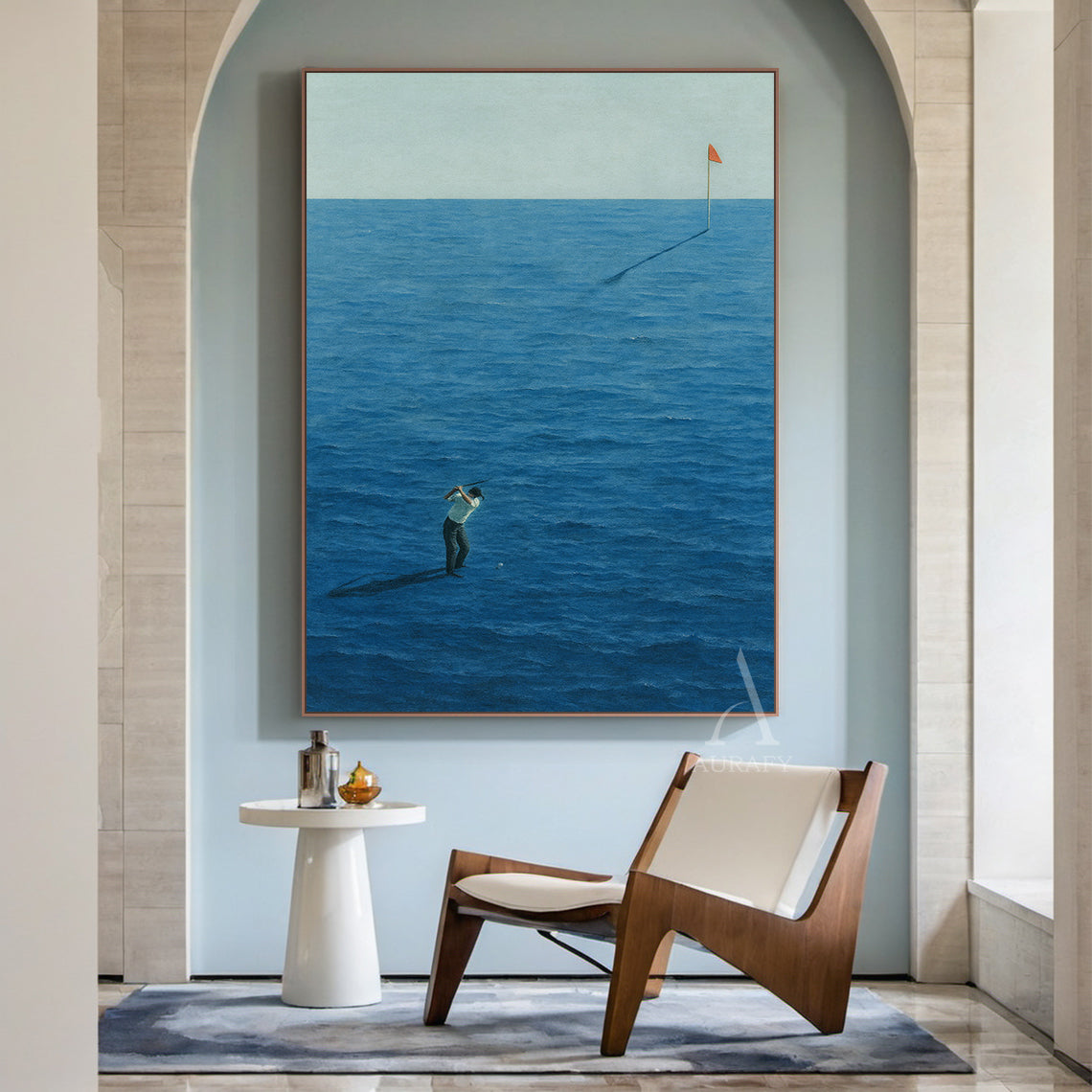 Stylish Blue Sea Themed Home Decor for Coastal Living Spaces AURA329