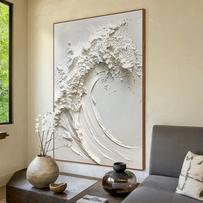 Pure Tide-White Waves & Sky 3D Touch Art-AURA118