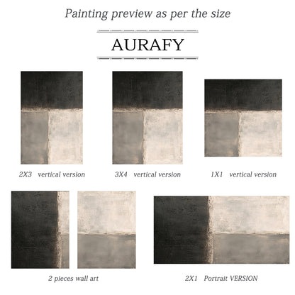 General Abstract Black Beige Wall Art for Living Room Decor AURA365