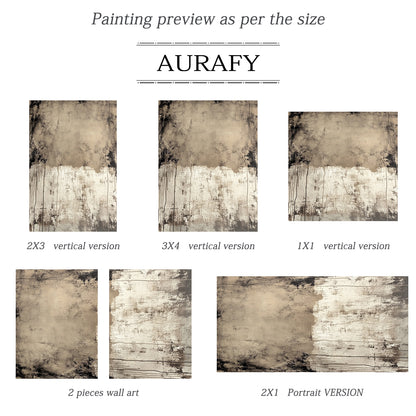 Modern General Abstract Beige Brown Wall Art for Living Room AURA350