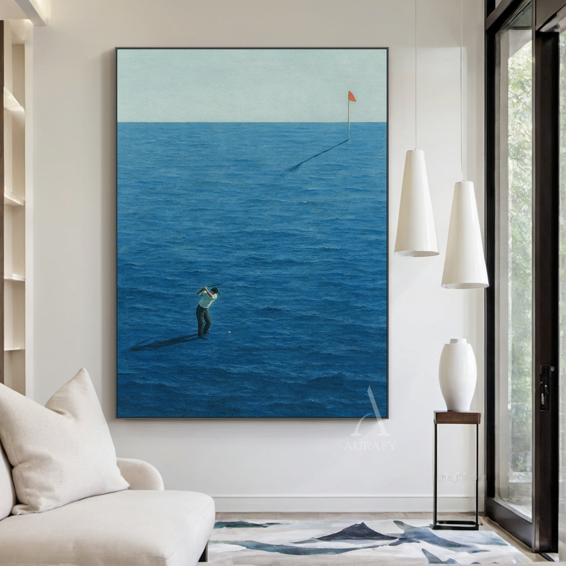 Stylish Blue Sea Themed Home Decor for Coastal Living Spaces AURA329