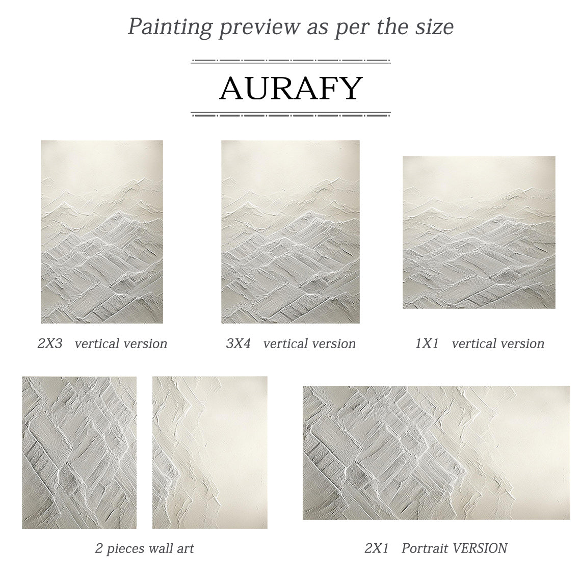White Abstract Art High-Relief Tactile Knife Strokes Modern Minimalist Luxe Textured Canvas AURA500