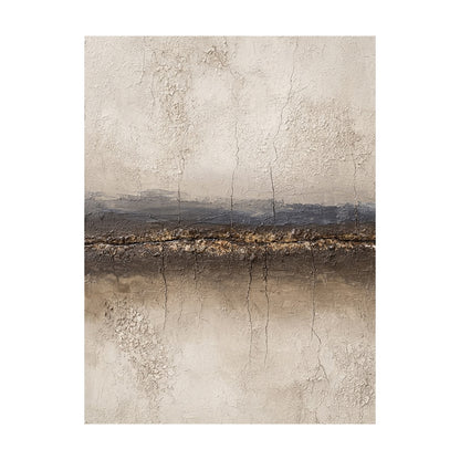 Ocean Brown Abstract Impasto Art Tactile Sculpted Canvas High-Relief Texture Modern Organic Piece AURA433