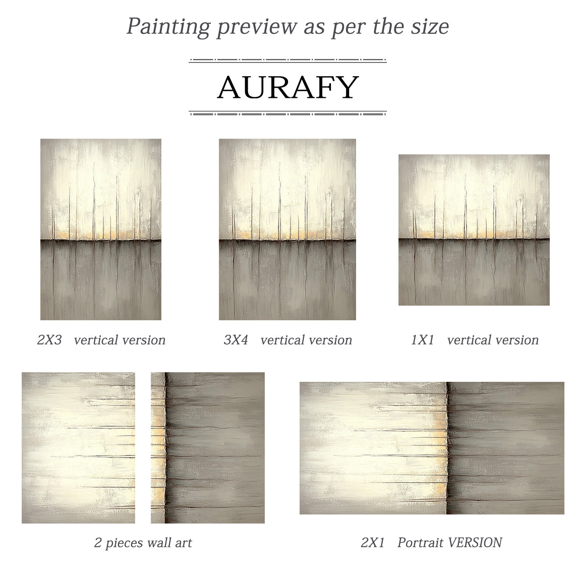 Abstract Beige Gray Modern Wall Art Decor for Living Room AURA360