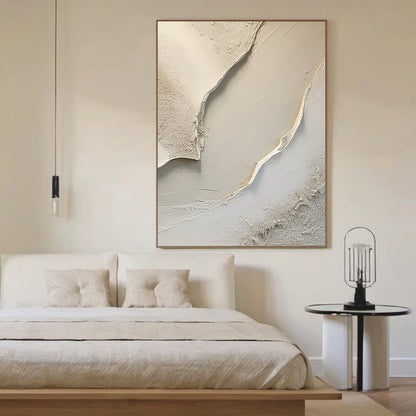 Abstract Earth Texture Wall Art-Soft Sand Tones-AURA010