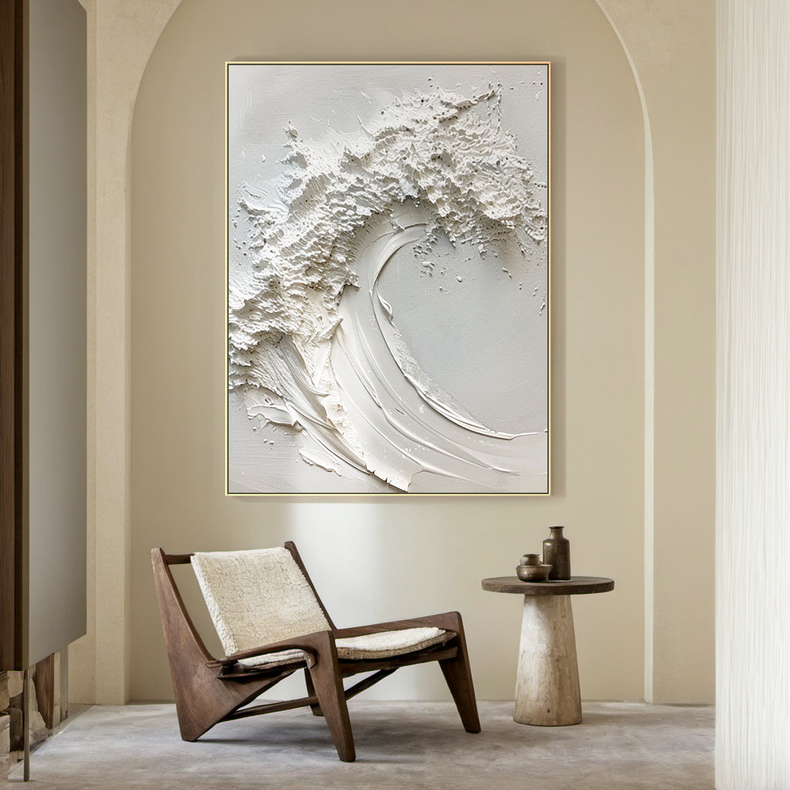 Pure Tide-White Waves & Sky 3D Touch Art-AURA118